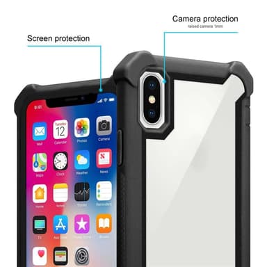iPhone X / XS Deksel Case Cover (svart)