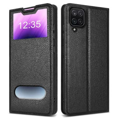 Samsung Galaxy A12 / M12 lommebokdeksel cover (svart)