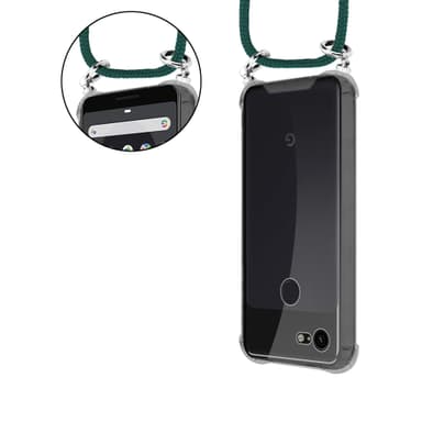 Google PIXEL 3 Deksel med Halskjede (grønn)