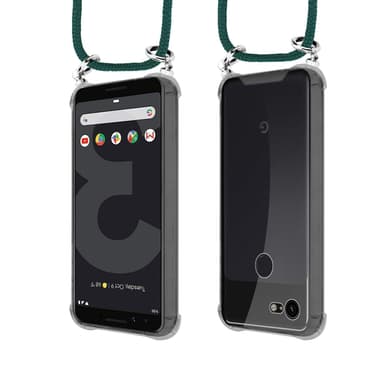 Google PIXEL 3 Deksel med Halskjede (grønn)