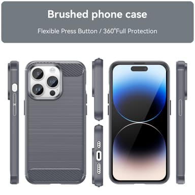 Deksel iPhone 14 PRO ultra slim (grå)