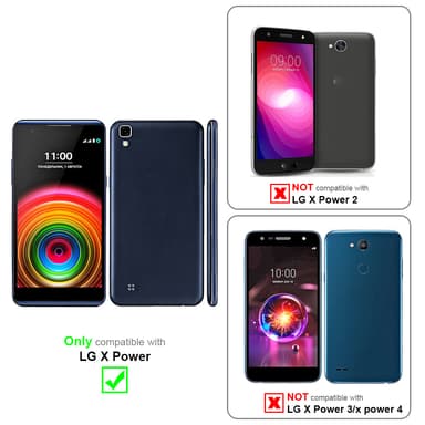 LG X POWER lommebokdeksel etui (brun)
