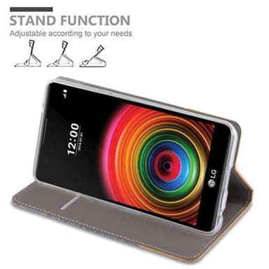 LG X POWER lommebokdeksel etui (grå)