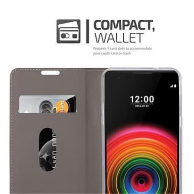 LG X POWER lommebokdeksel etui (grå)