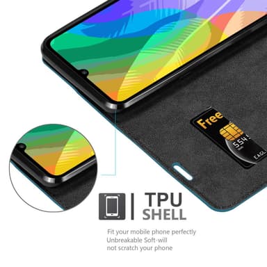 Huawei Y6P lommebokdeksel case (turkis)