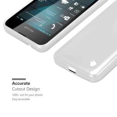 Deksel Nokia Lumia 550 Case Cover (sølv)