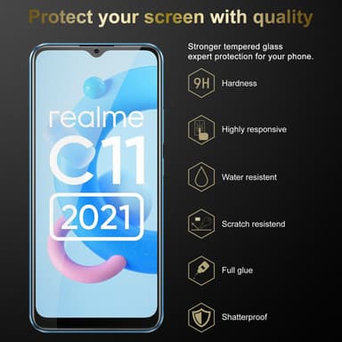 Realme C11 2021 3x Skjermbeskytter Skärmskydd