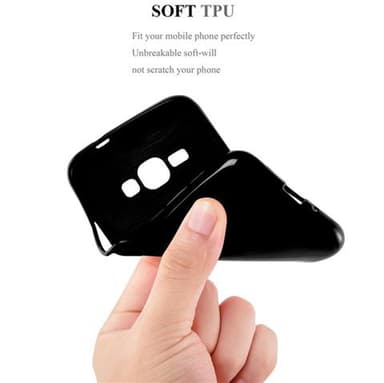 Samsung Galaxy J1 2015 Deksel Case Cover (svart)