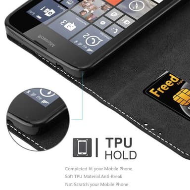 Nokia Lumia 640 Deksel Case Cover (svart)