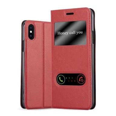 iPhone X / XS lommebokdeksel cover (rød)