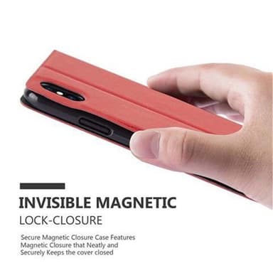 iPhone X / XS lommebokdeksel cover (rød)