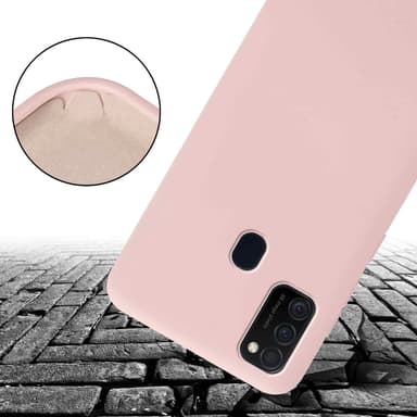 Deksel Samsung Galaxy M21 / M30s med Halskjede (rosa)