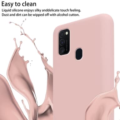 Deksel Samsung Galaxy M21 / M30s med Halskjede (rosa)