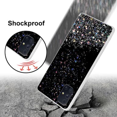 Samsung Galaxy M31s Silikondeksel Glitter (Svart)