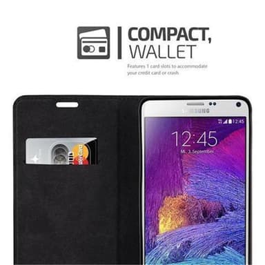 Samsung Galaxy NOTE 4 lommebokdeksel case (svart)