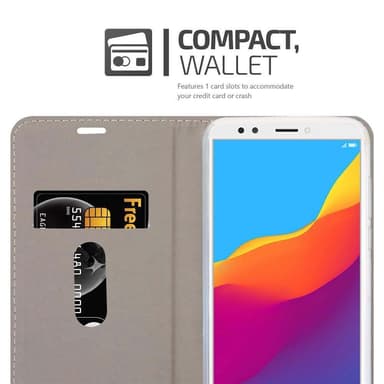 Honor 7C / Huawei Y7 2018 lommebokdeksel etui (grå)