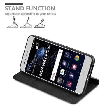 Huawei P10 LITE lommebokdeksel case (svart)