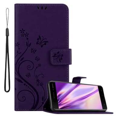 Nokia 6.1 lommebokdeksel Blomster (lilla)