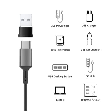 USB-adapter Konverterer fra USB C til USB-adapter