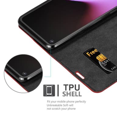 Google PIXEL 5 lommebokdeksel case (rød)