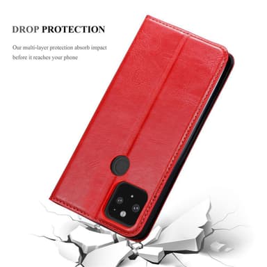 Google PIXEL 5 lommebokdeksel case (rød)