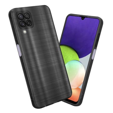 Samsung Galaxy A22 4G Silikondeksel Beskyttelse (svart)