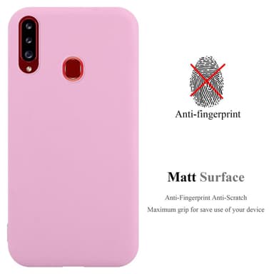 Deksel Samsung Galaxy A20s Silikon cover (rosa)