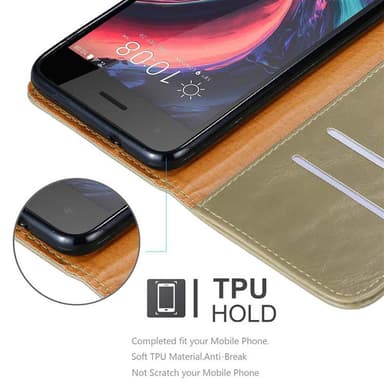 HTC Desire 10 PRO lommebokdeksel etui (brun)