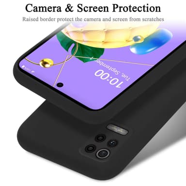 LG K52 / K62 / Q52 silikondeksel case (Svart)