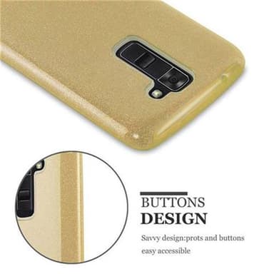 LG K7 2016 Deksel Glitter (gold)