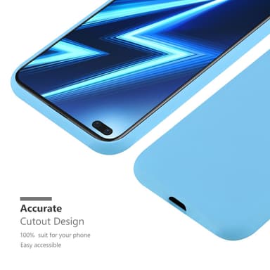 Deksel Realme 6 PRO Silikon cover (blå)