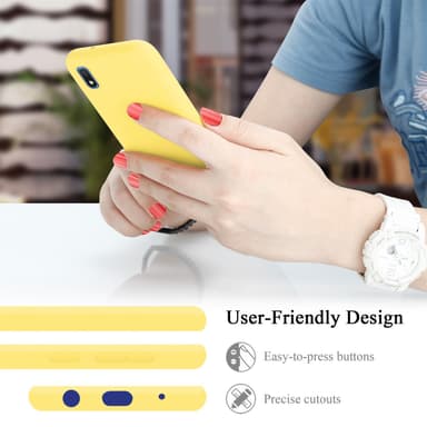 Samsung Galaxy A10 / M10 silikondeksel case (gul)