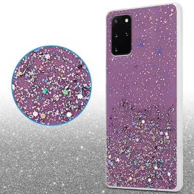 Samsung Galaxy S20 PLUS Silikondeksel Glitter (lilla)