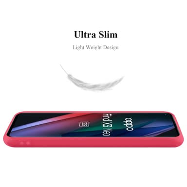 Deksel Oppo FIND X3 NEO Silikon cover (rød)