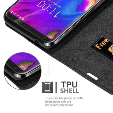 LG V35 lommebokdeksel case (svart)