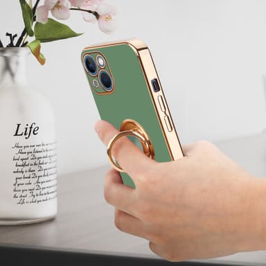 iPhone 13 silikondeksel case (grønn)