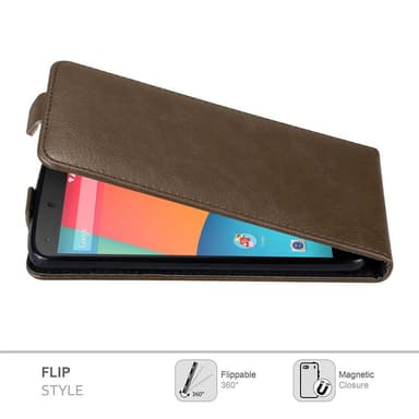 LG Google NEXUS 5 deksel flip cover (brun)