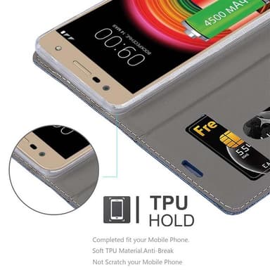 LG X POWER 2 lommebokdeksel etui (blå)