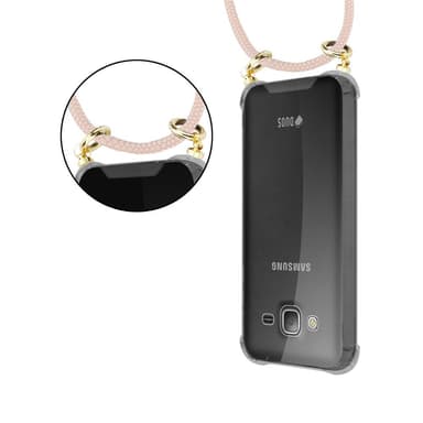 Samsung Galaxy J3 2016 Deksel med Halskjede (rosa)