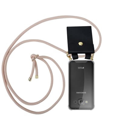 Samsung Galaxy J3 2016 Deksel med Halskjede (rosa)