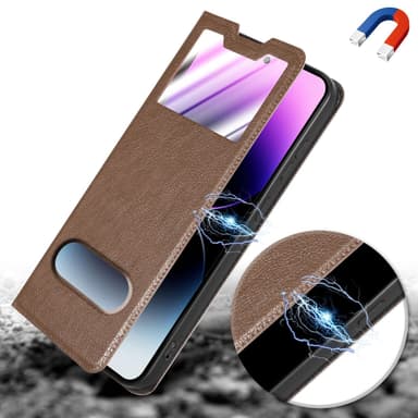Samsung Galaxy S24 PLUS lommebokdeksel cover (Brun)