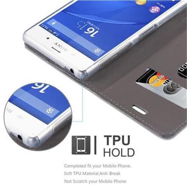 Sony Xperia Z3 lommebokdeksel etui (grå)