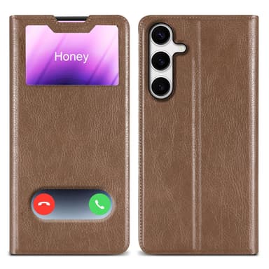 Samsung Galaxy S24 PLUS lommebokdeksel cover (Brun)