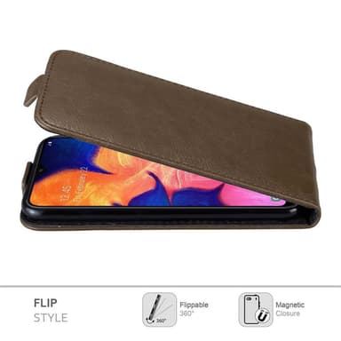 Samsung Galaxy A10 / M10 deksel flip cover (brun)