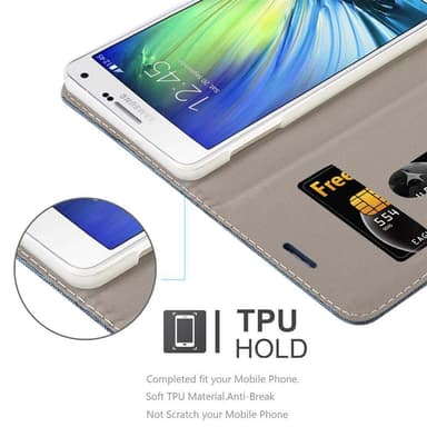 Samsung Galaxy A7 2015 lommebokdeksel etui (blå)