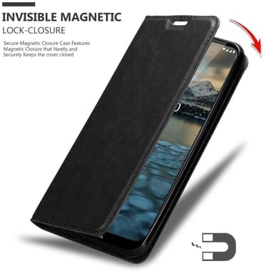 Nokia 2.4 lommebokdeksel case (svart)