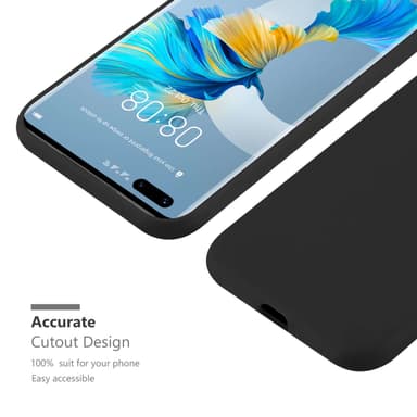 Deksel Huawei MATE 40 PRO Silikon cover (Svart)