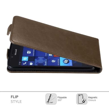 Nokia Lumia 950 deksel flip cover (brun)