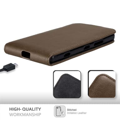 Nokia Lumia 950 deksel flip cover (brun)