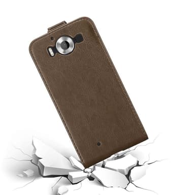 Nokia Lumia 950 deksel flip cover (brun)